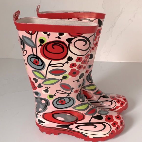 Tuc Tuc Kids Floral Rain Boots EUC - Picture 1 of 4